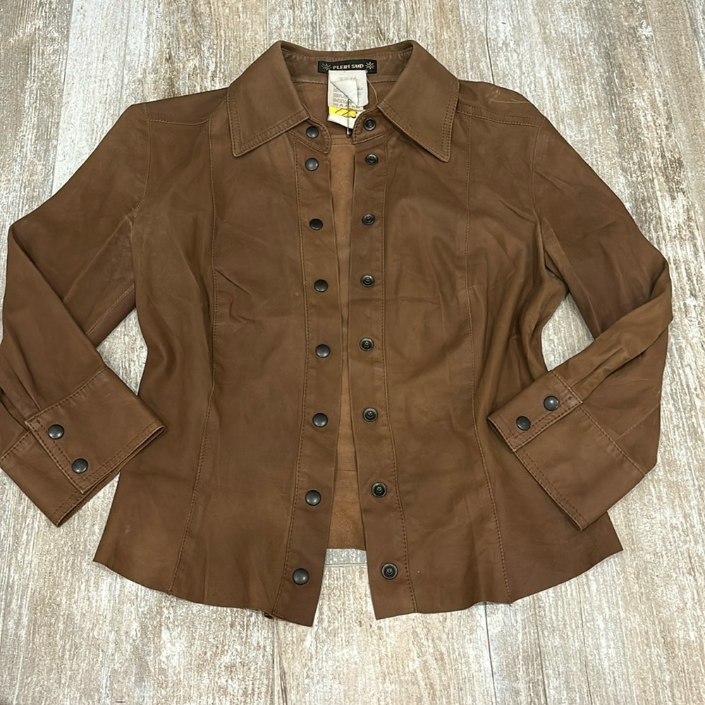 Authentic plein sud vintage 100% real leather jacket